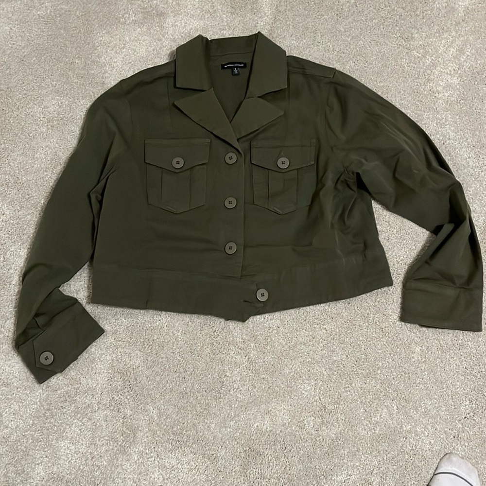 Universal Standard Olive Crop Jacket